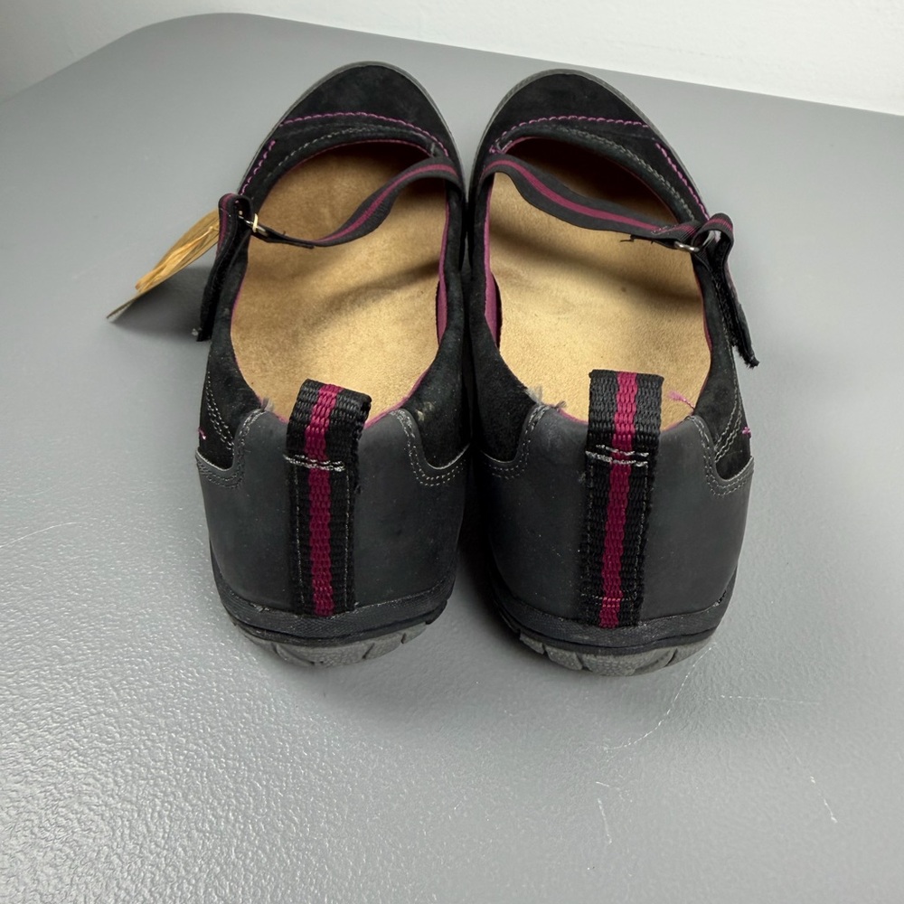 Earth Spirit Bobi Mary Jane Flats Casual Shoes Black Leather Suede Womens Sz 10 - Picture 2 of 5